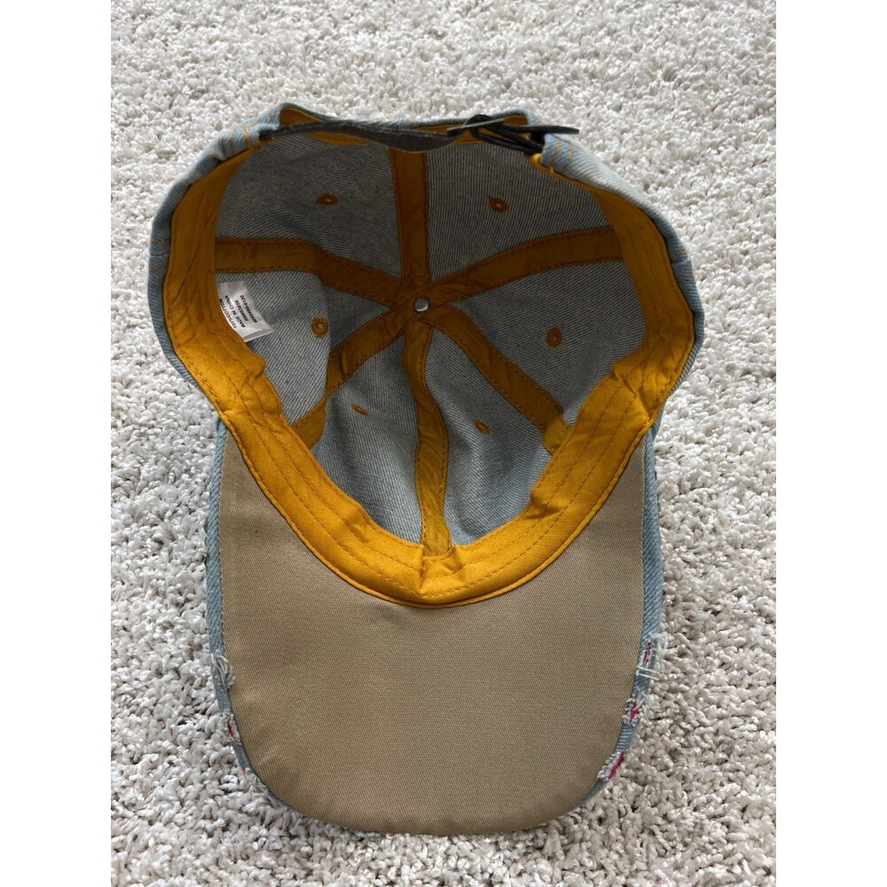 Jewel Studded US Flag Baseball Cap Bling Rhinestone USA Jean Distressed Hat - Picture 3 of 5
